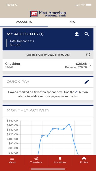 First American National Bank screenshot 2