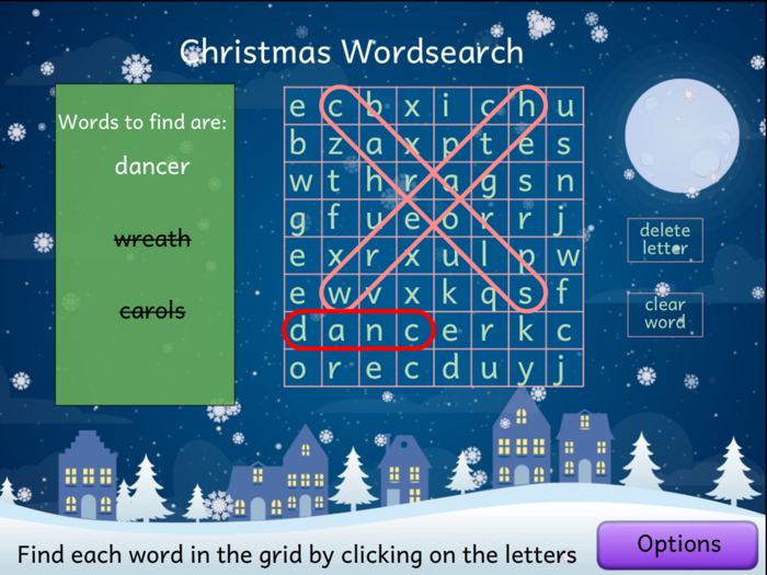 A Christmas Wordsearch