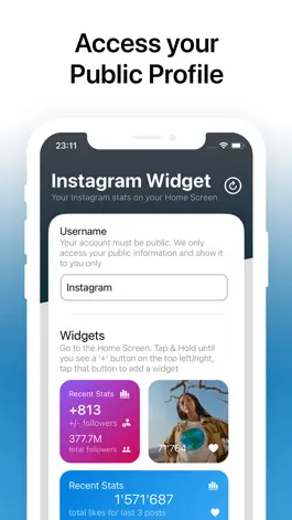 Game screenshot Widget for Instagram Pro apk