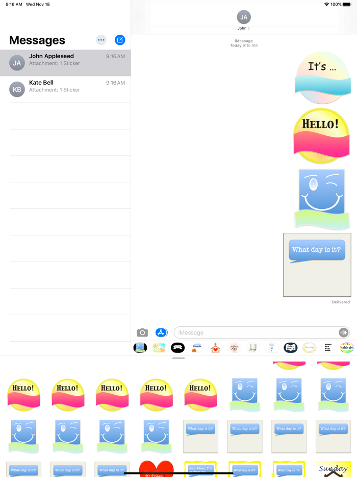 days of the week stickers