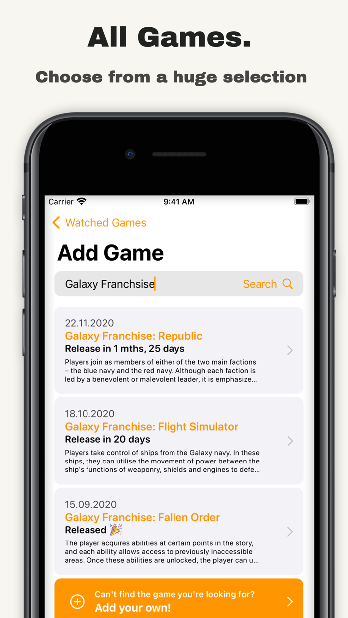 GameWatcher - Release Timer