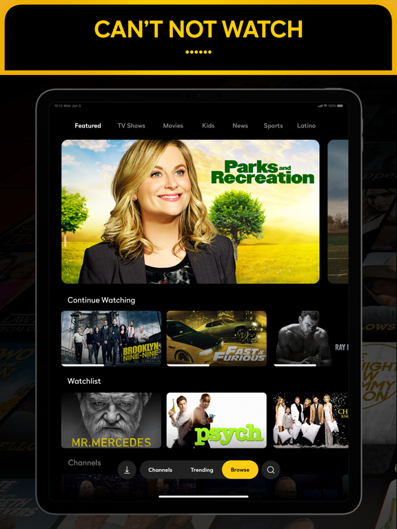 iPad Image of Peacock TV