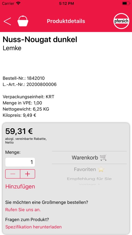 Pfersich Bestell App screenshot-4
