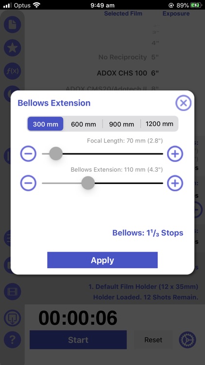 Reciprocity Timer