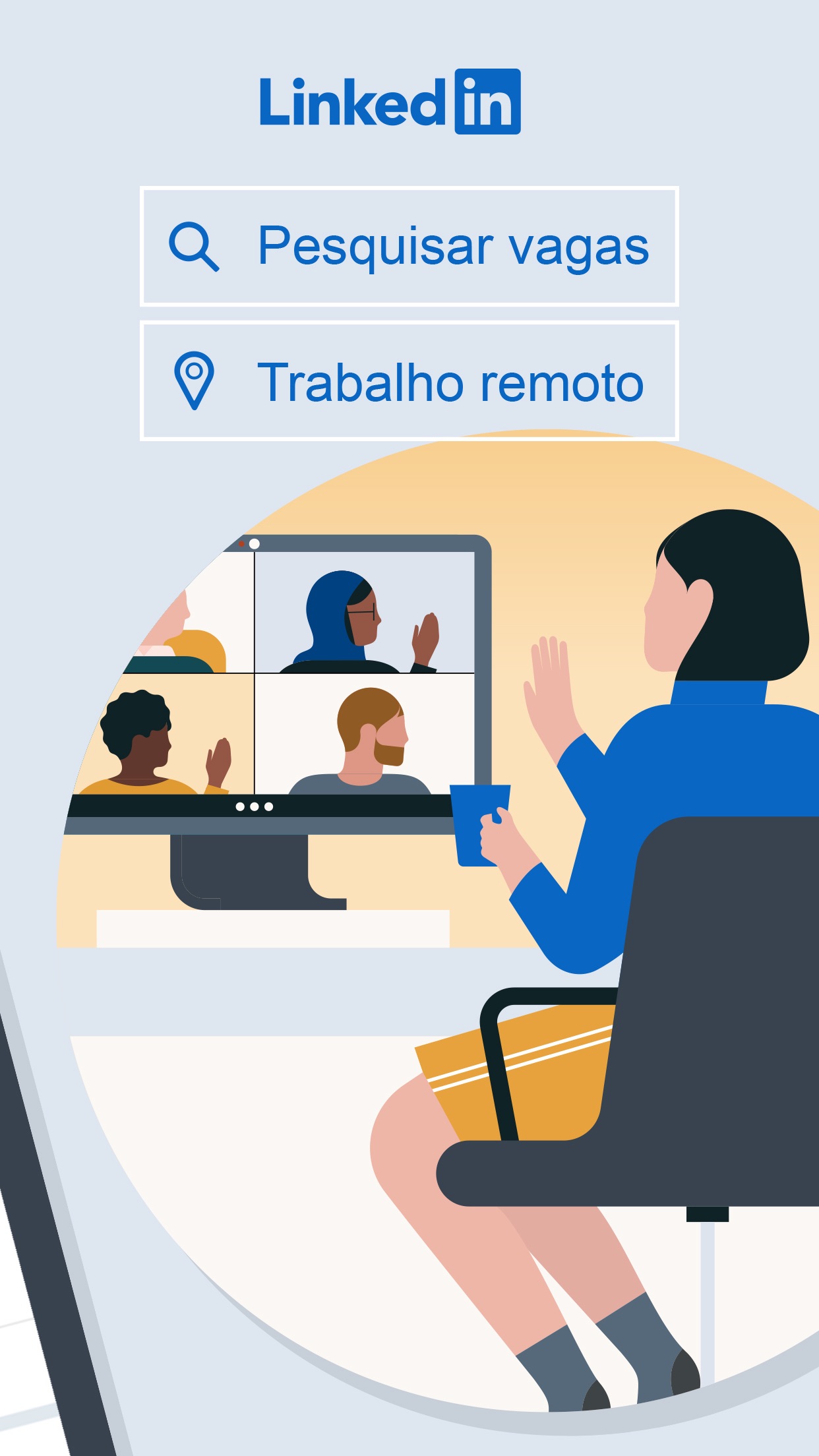Screenshot do app LinkedIn