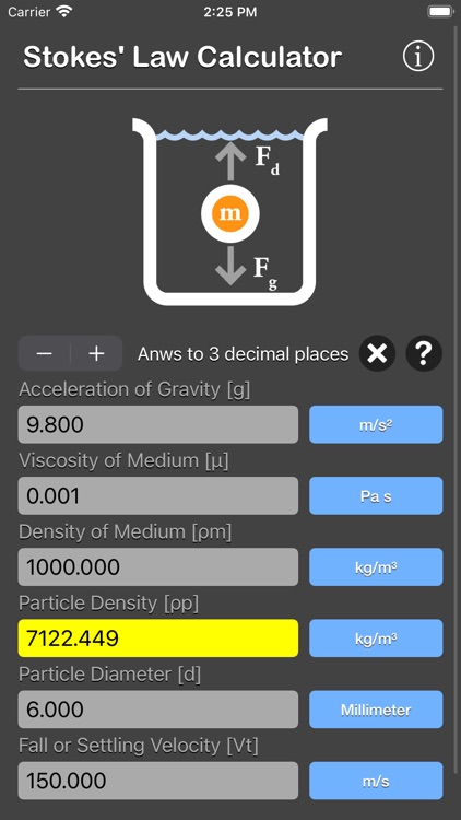 Stokes Law Calculator screenshot-6
