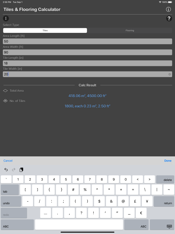Tiles and Flooring Calculator