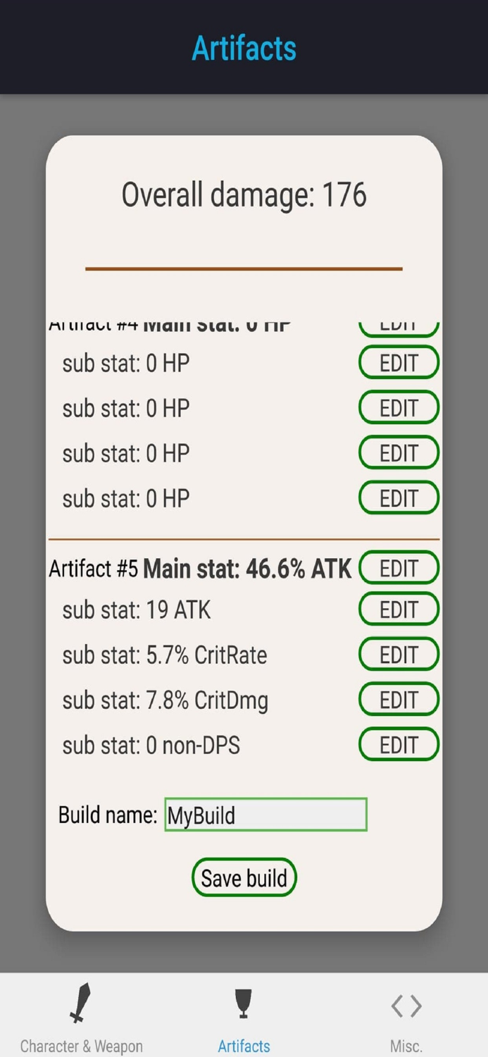 Genshin Damage Calculator