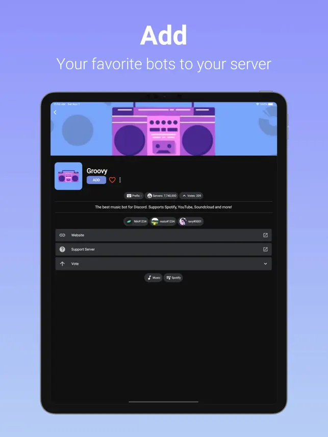Screenshot 2 Bots for Discord iphone
