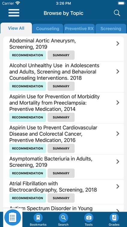 USPSTF Prevention TaskForce screenshot-4
