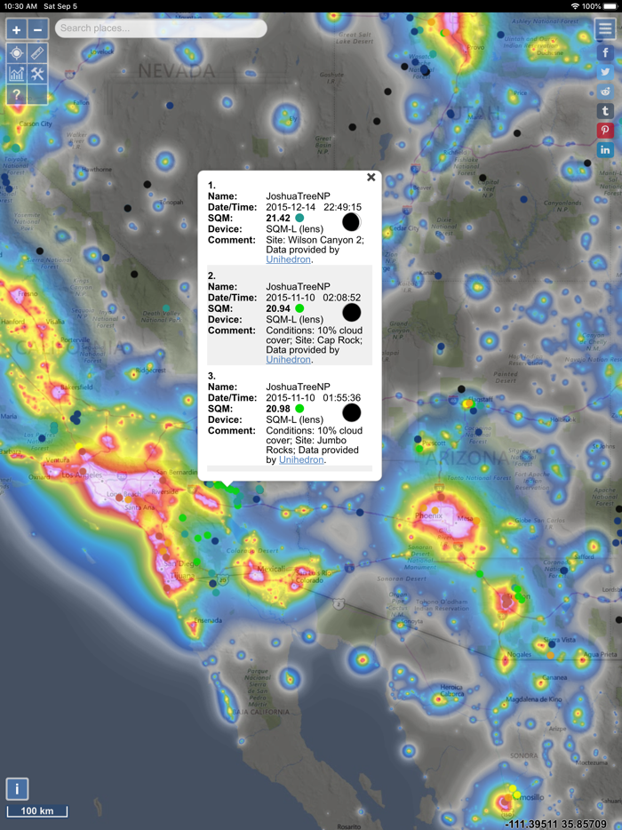 Light Pollution Map