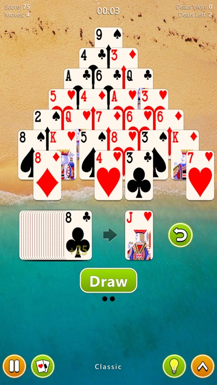 Pyramid Solitaire 4 in 1 Game screenshot-4