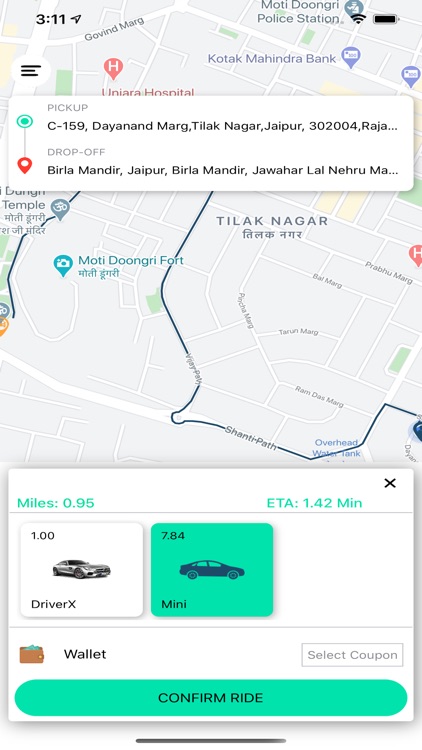 LS Customer Taxi App