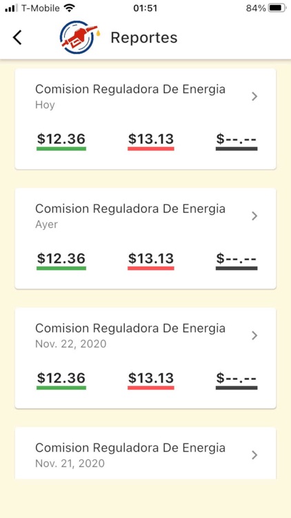 Reporte De Gasolinas En México