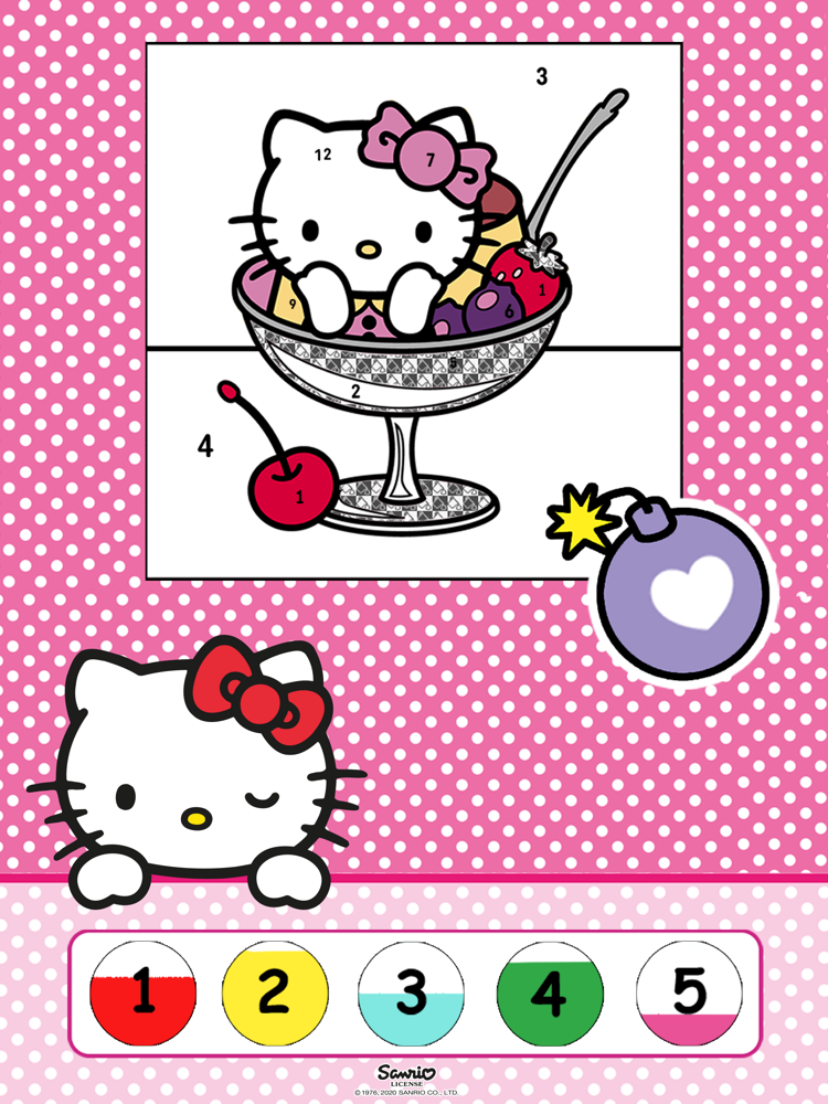 hello kitty color by number app for iphone free download hello kitty