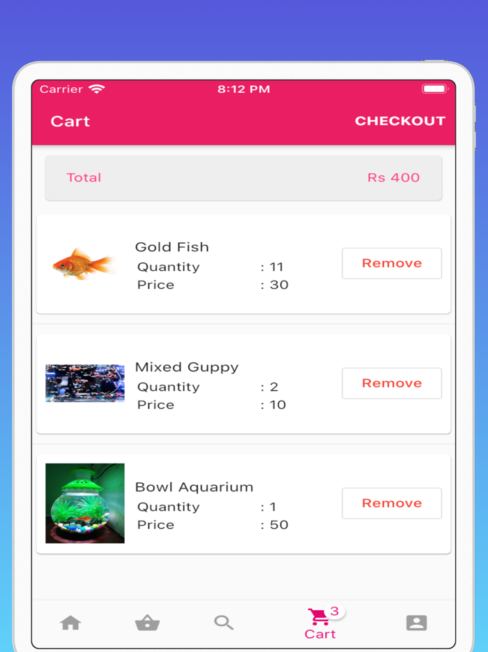 Aquarium Shop App