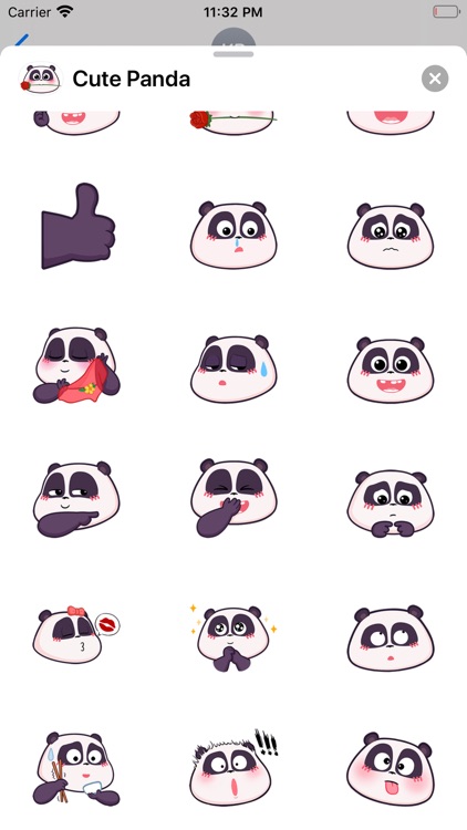 Cute Panda Head Emoji Stickers screenshot-3