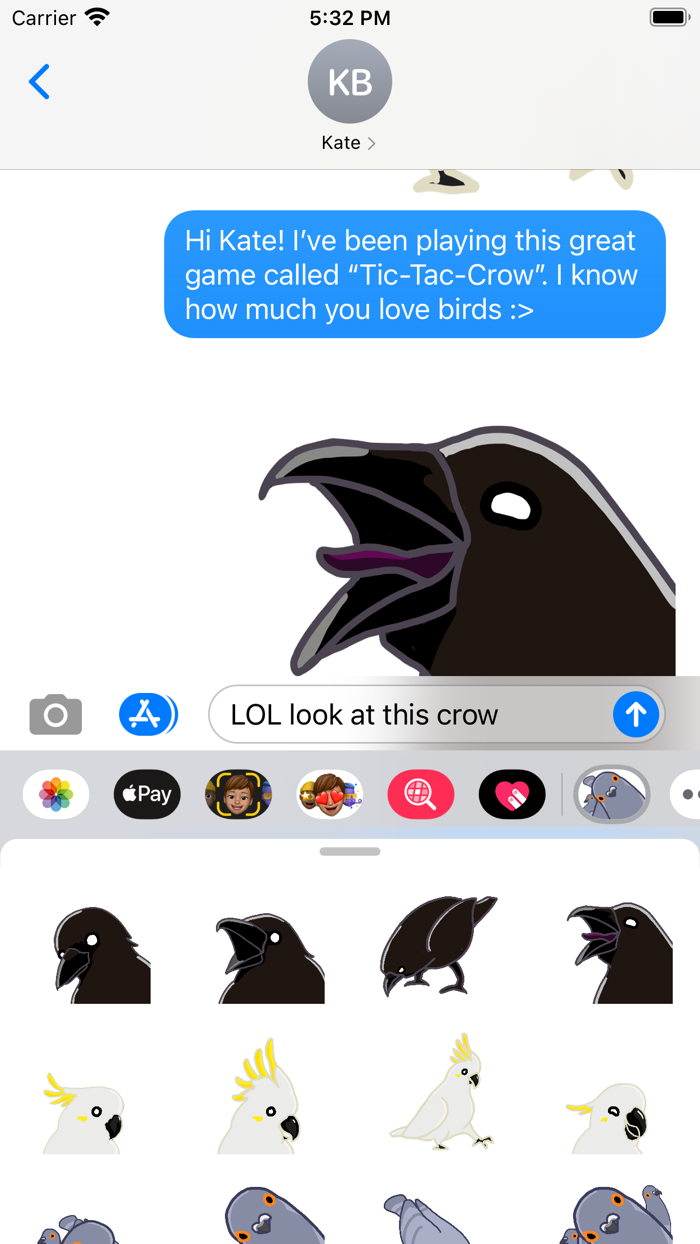 Tic-Tac-Crow Stickers