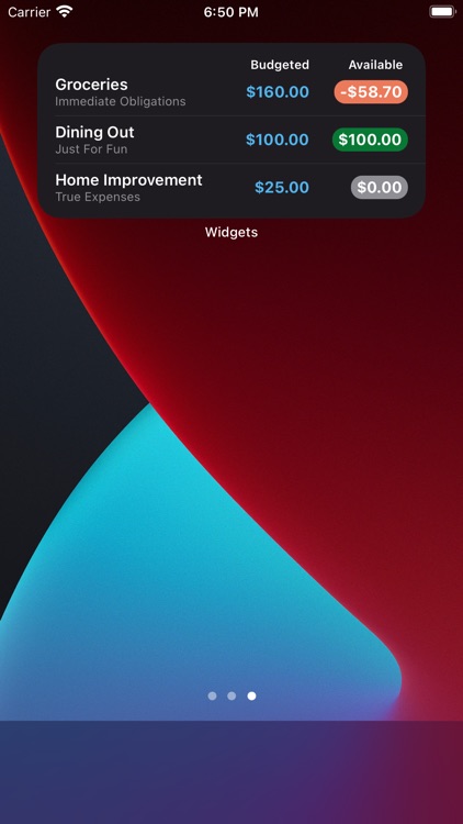 Widgets for YNAB