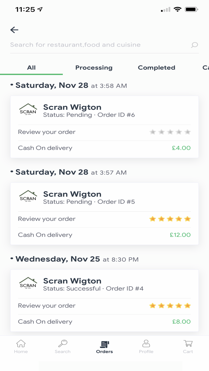 Lets Eat Food Delivery