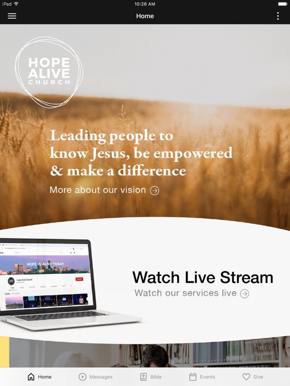 Télécharger Hope Alive Church Pour Iphone Ipad Sur Lapp Store Style