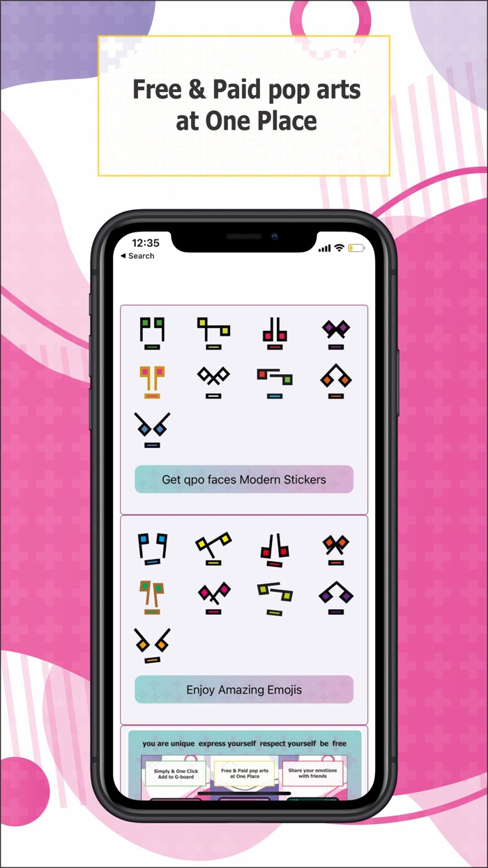 qpo faces modern stickers