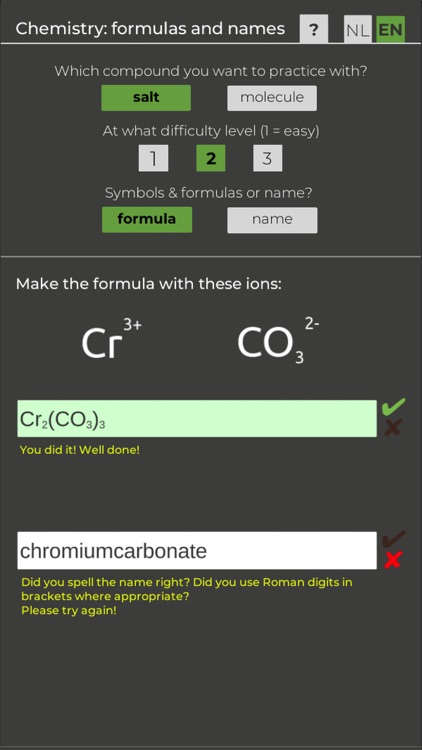 Scheikunde formules & namen