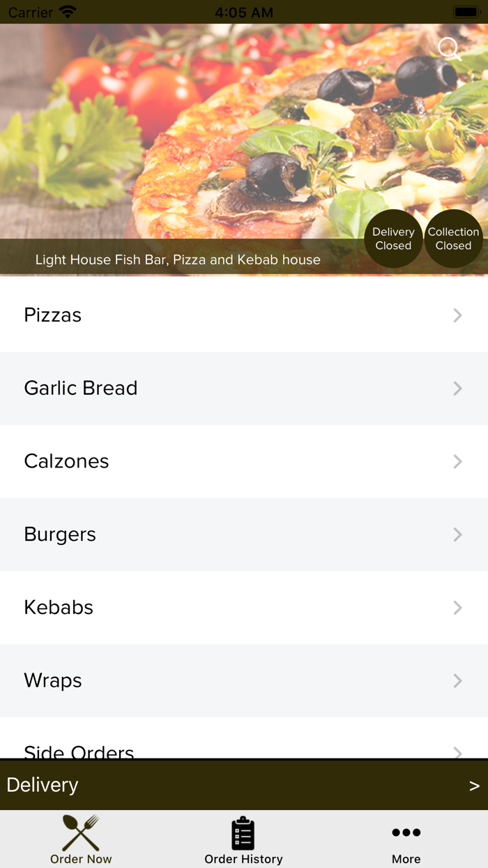 Light House Fish Bar Pizza.