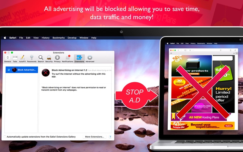 Block Advertising on internet.
