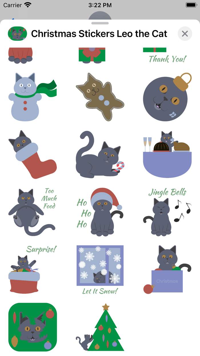 Christmas Stickers Leo the Cat