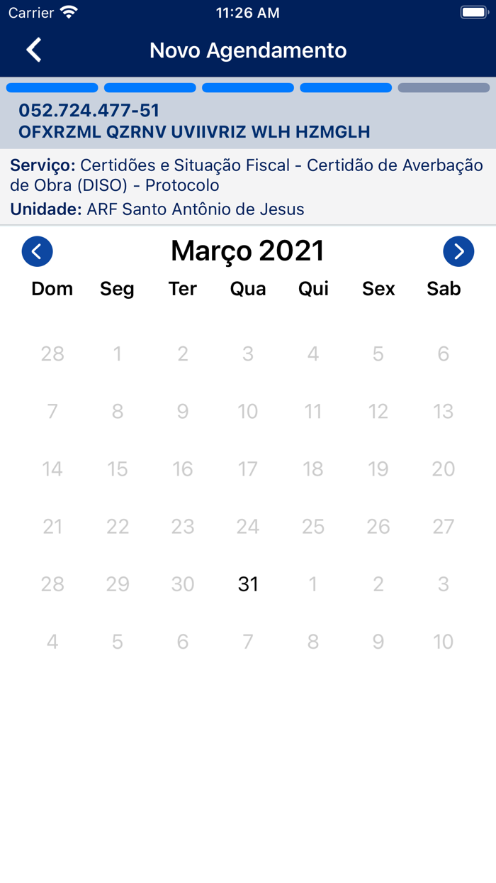Agendamento RFB