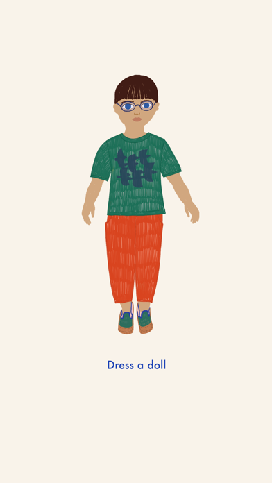 Dress up a paper doll game