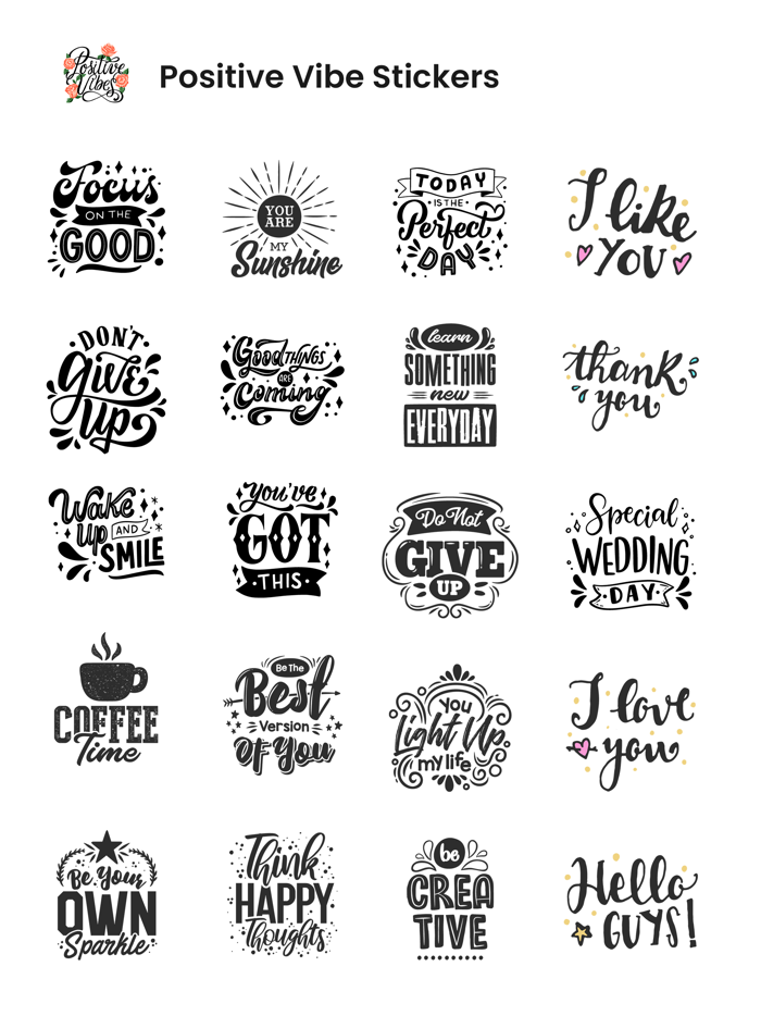 Positive Vibe Stickers
