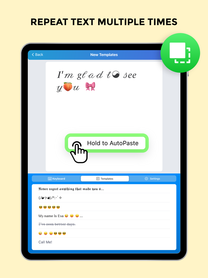 Auto Snap - Paste Keyboard
