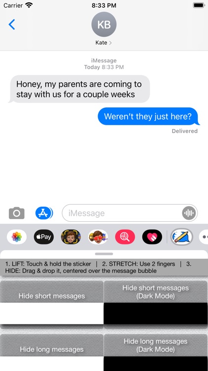 Text wife messages hiding