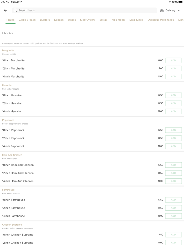 Alis Kebab and Pizza House.