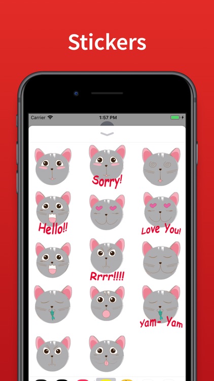 Grey Cat top emoji & stickers