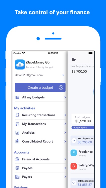 iSaveMoneyGo: Spending tracker