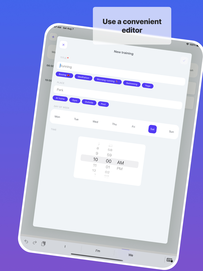 Stanami - training assistant