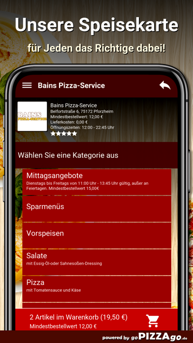 Bains Pizza-Service Pforzheim screenshot 4
