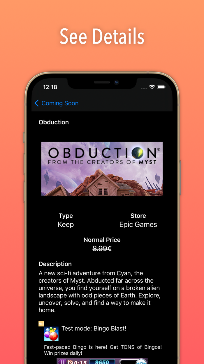 Game Promotion Alert - Notify