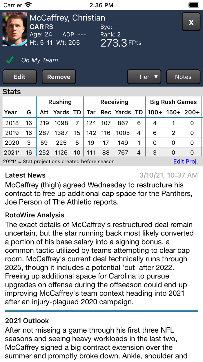 Fantasy Football Draft Kit 21