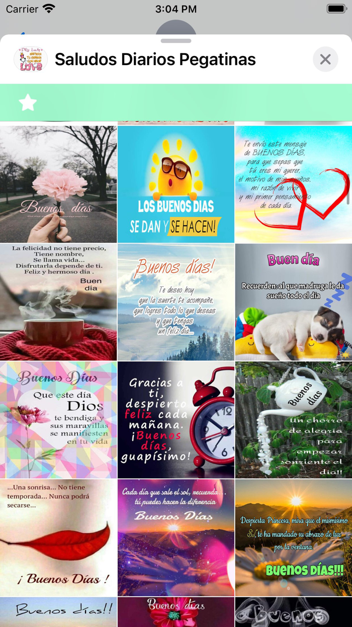 Saludos Diarios Pegatinas