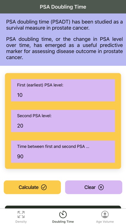 Urology PSA Calculator