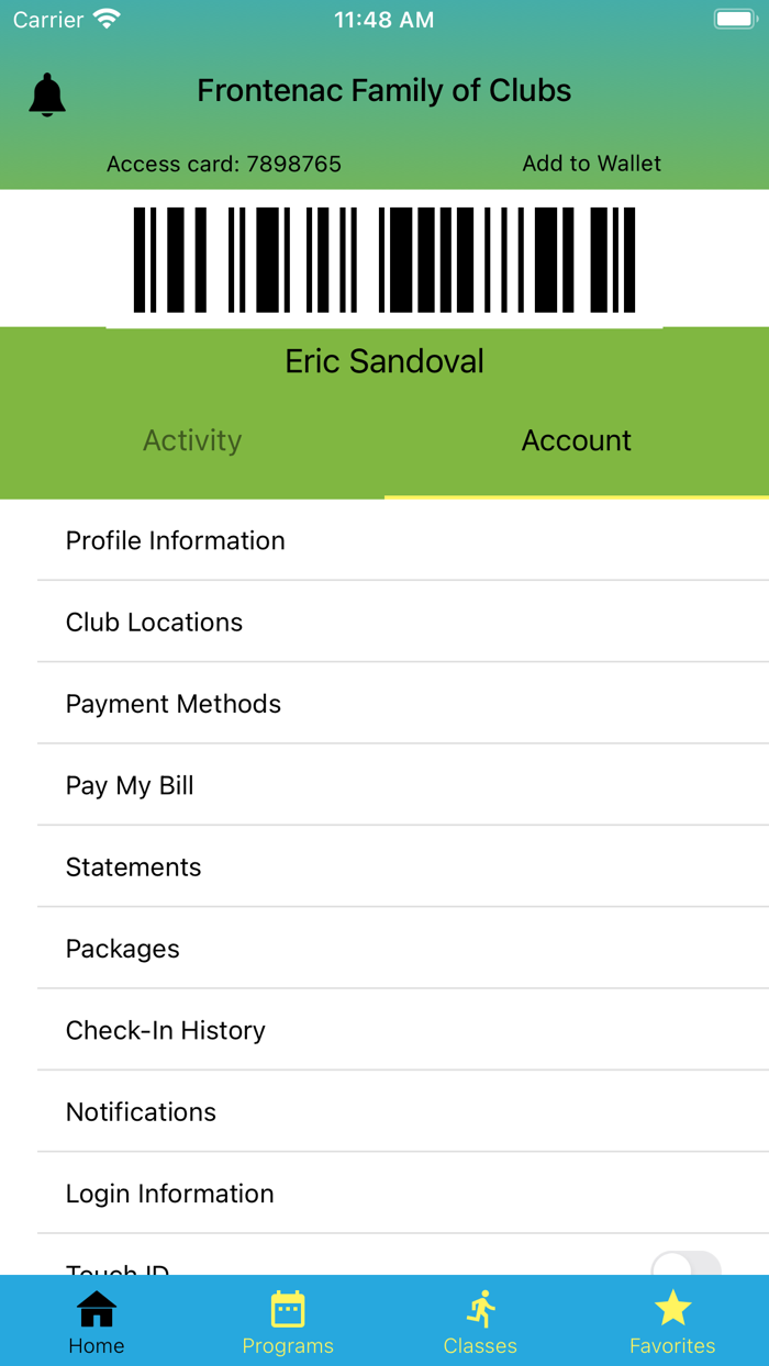 Frontenac Family of Clubs