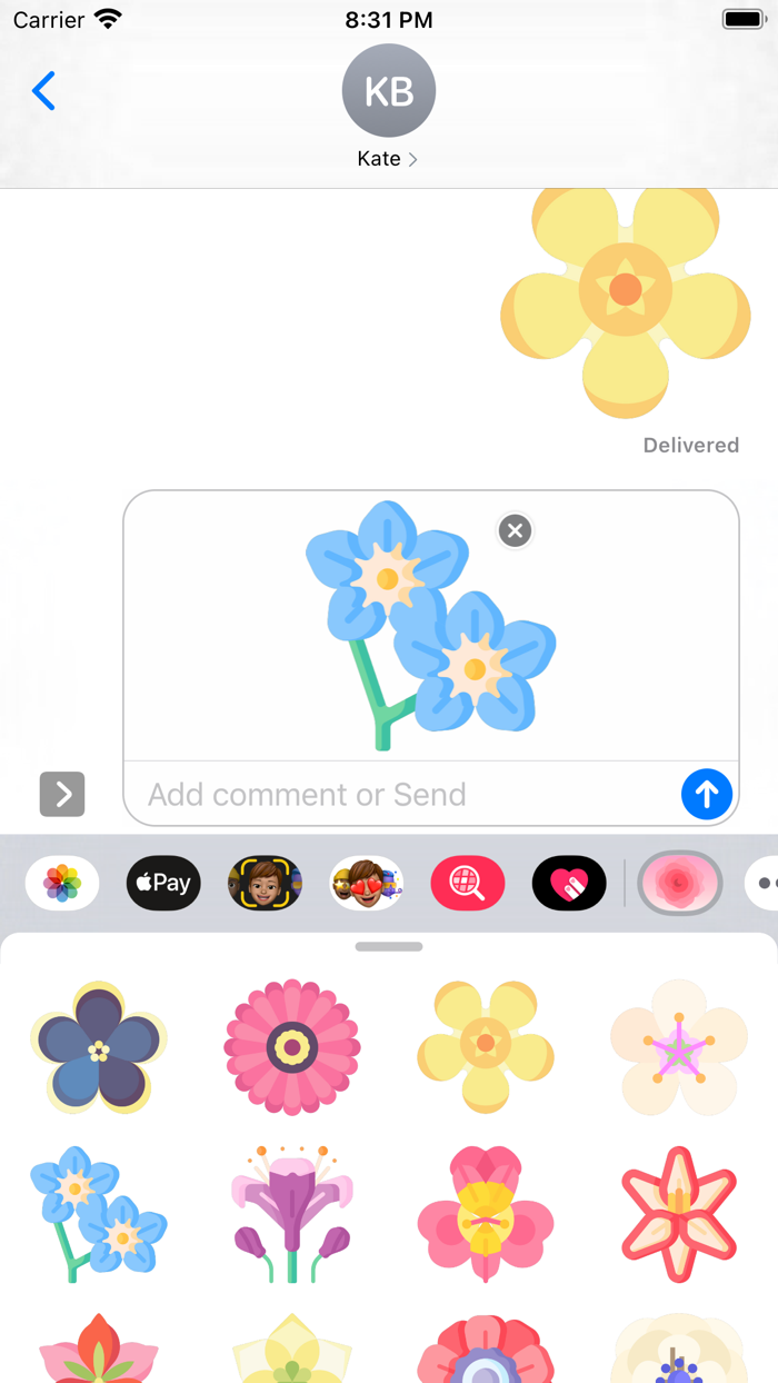 Flowers Stickers Pack Plus