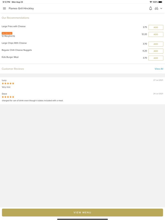 Flames Grill Hinckley