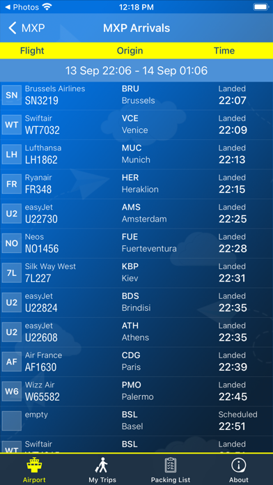 Milan-Malpensa Airport Pro (MXP) + Flight Tracker Screenshot 2