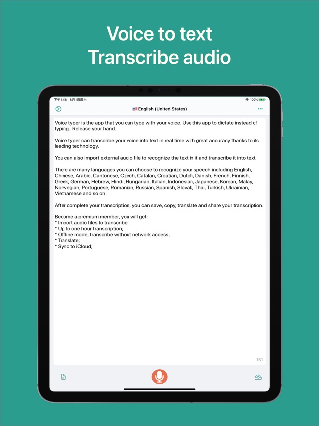 Voice Transcriber Dictation On The App Store