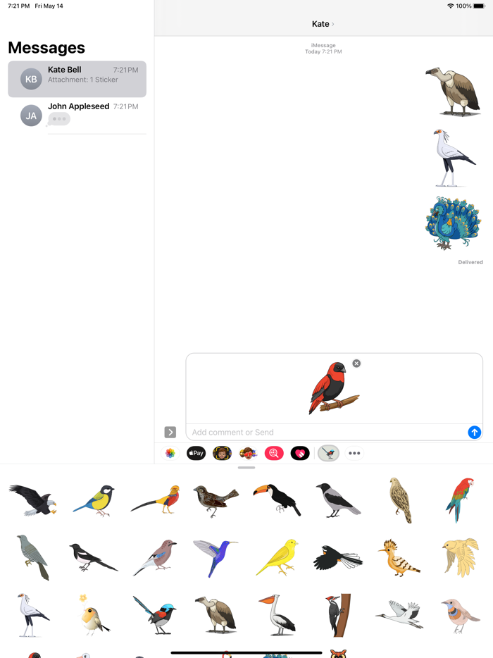 Exotic Bird Stickers